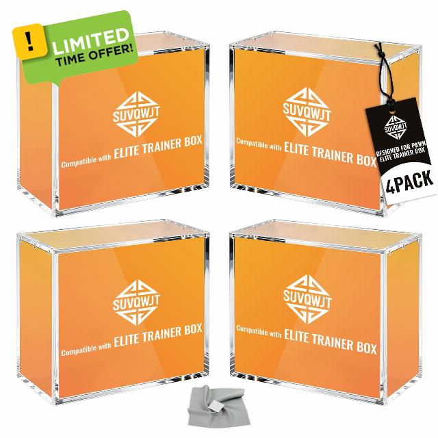 4 Pack ETB Protector Case-UV Resistant Display Box