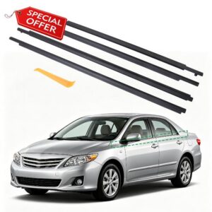 Car Window Weather Stripping for Toyota Corolla LE/XLE/Base 09-12                                                          4-Door Window Molding Trim Seal