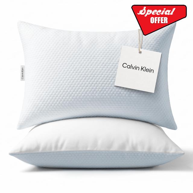 Calvin Klein Cooling Reversible Down Alternative Bed Pillows                                                          Queen Size Set of 2