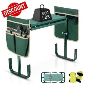 Adjustable Garden Kneeler and Seat with 5-Level Height
