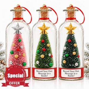 Recordable Christmas Tree in a Bottle Ornament