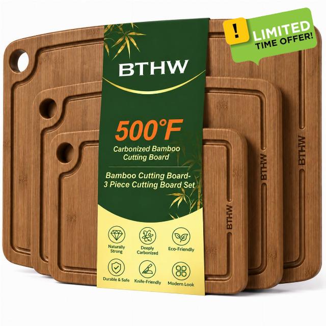 Bamboo Cutting Board 3-Piece