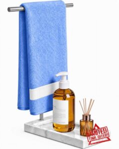 Carrara Marble Hand Towel Holder