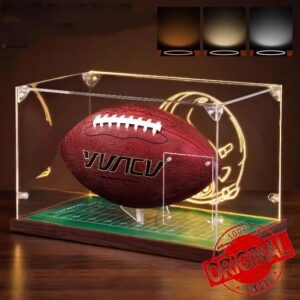 Acrylic Football Display Case with LED Light