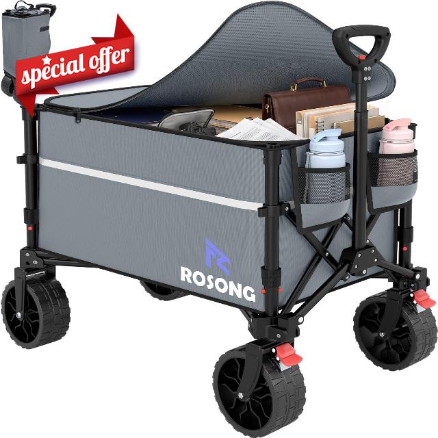 ROSONG Collapsible Wagon Cart with Wheels