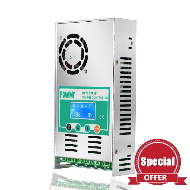 PowMr MPPT Solar Charge Controller 60 amp 48V 36V 24V 12V Auto - Max 160VDC Input