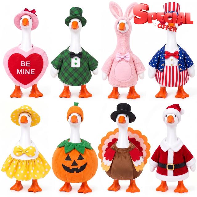 8 Set Seasonal Desk Goose Outfits