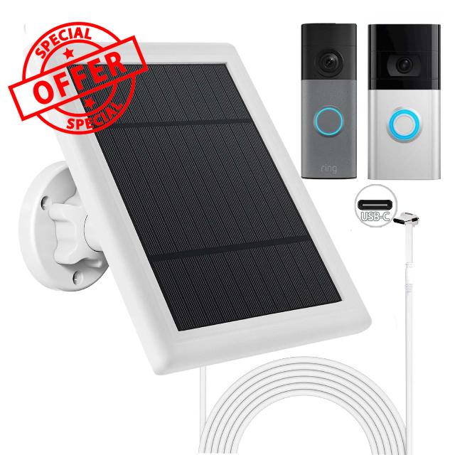 Solar Panel for Ring Battery Doorbell 2nd Gen (2024 Released)