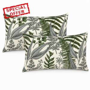 Outdoor Lumbar Pillows 12x20 2-Pack with Inserts