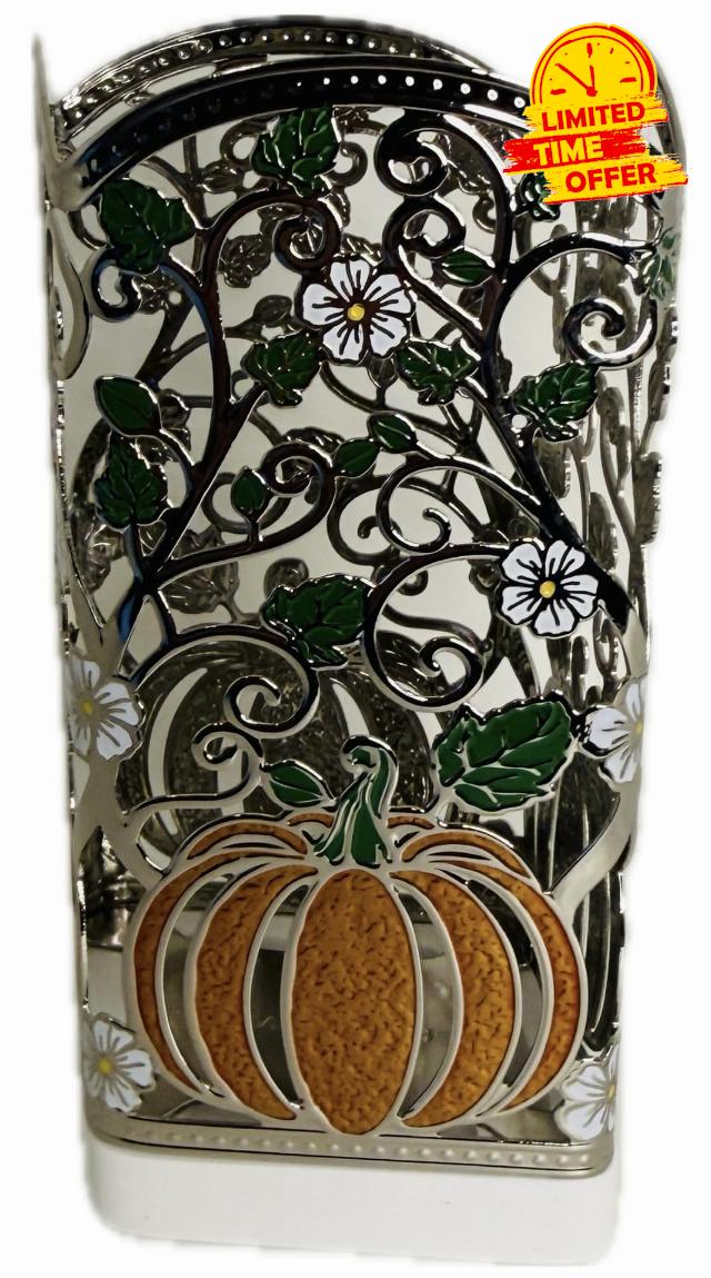 Bath & Body Works Pretty Pumpkin Metal Hand Soap Holder                                                          Silver-tone vines