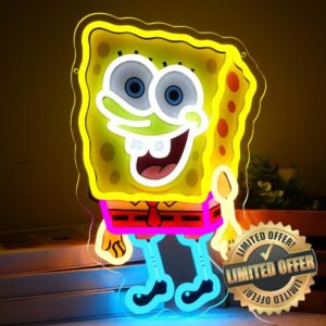 SpongeBob Theme Cartoon LED Neon Sign for Wall Decor