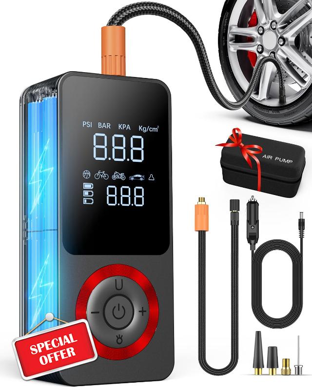 Tire Inflator Portable Air Compressor with Long Runtime