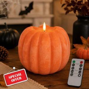 Flameless Pumpkin Shaped Candles