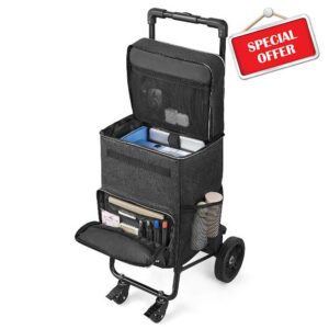 KEDSUM 2 in 1 Rolling Teacher Bag with Detachable Trolley