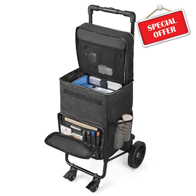 KEDSUM 2 in 1 Rolling Teacher Bag with Detachable Trolley
