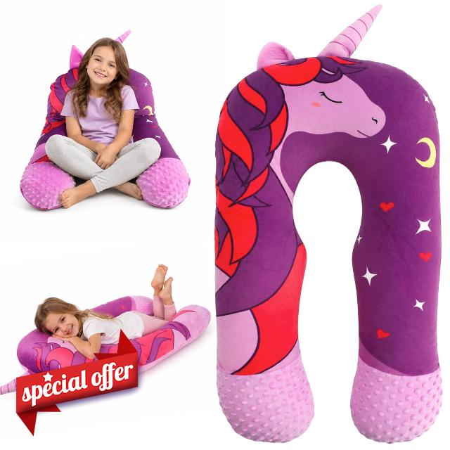 Unicorn U Shaped Body Pillow for Kids