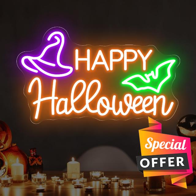 Happy Halloween Neon Sign