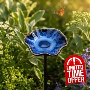 Ceramic Bee Bath and Pollinator Watering Station for Butterflies
