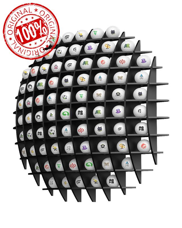 Wall Mount Golf Ball Display Case Golf Ball Display Rack Holds 78 Balls                                                          Large Capacity Golf Ball Holder for Storing Signed Balls and Competition Balls