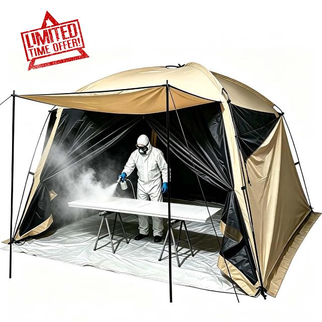 Portable Paint Booth 10.8×10.8×7.9 FT Removable Walls                                                          Extra Large Spray Paint Tent for Spray Painting Tent