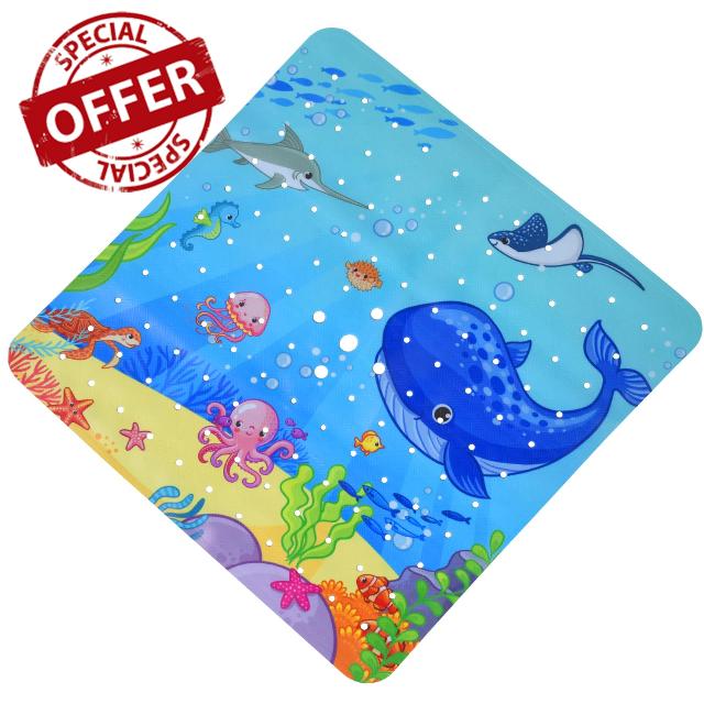 OTraki Square Bathtub Mat Non Slip