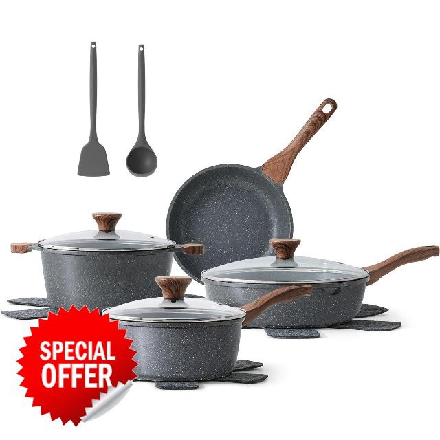 SENSARTE Nonstick Pots and Pans Set 13pcs