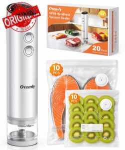 Compact Handheld Vacuum Sealer for Food with 20 Reusable Vacuum Bags                                                          70KPa Powerful Suction