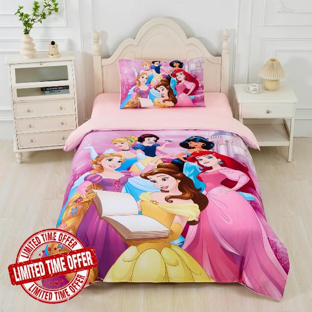 Princess Twin 3 Piece Bedding Set