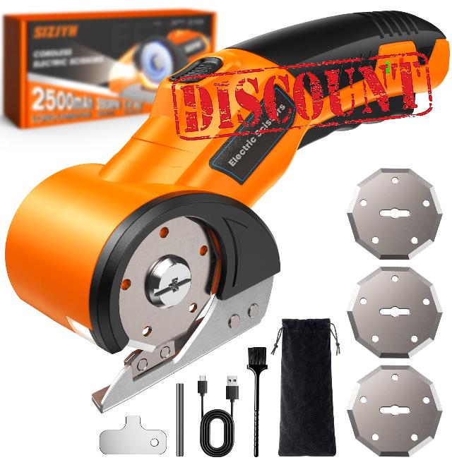 Cordless Cardboard Cutter with 3 Tungsten Steel Blades