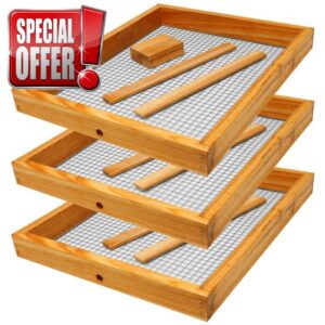 3 Pcs Beehive Candy Board for Langstroth 10 Frame Bee Hives for Bee Feeder                                                          Premium Cedar Wood