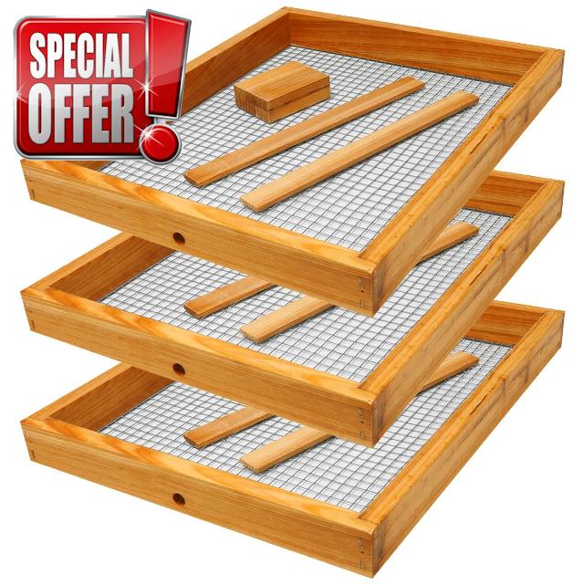 3 Pcs Beehive Candy Board for Langstroth 10 Frame Bee Hives for Bee Feeder                                                          Premium Cedar Wood