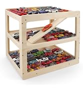 Display Case for Hot Wheels Garage & Matchbox Cars, 1:64 Scale Diecast | Toy Car Garage Shelf Par...