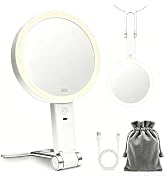 Makeup Mirror with Lights, 1X/30X Rechargeable Vanity Mirror with Lights | Digital Display, Heigh...