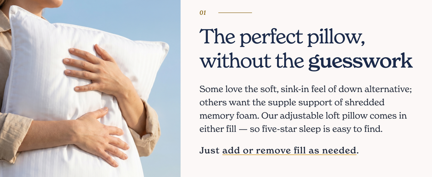 Adjustable Down Alternative Pillow