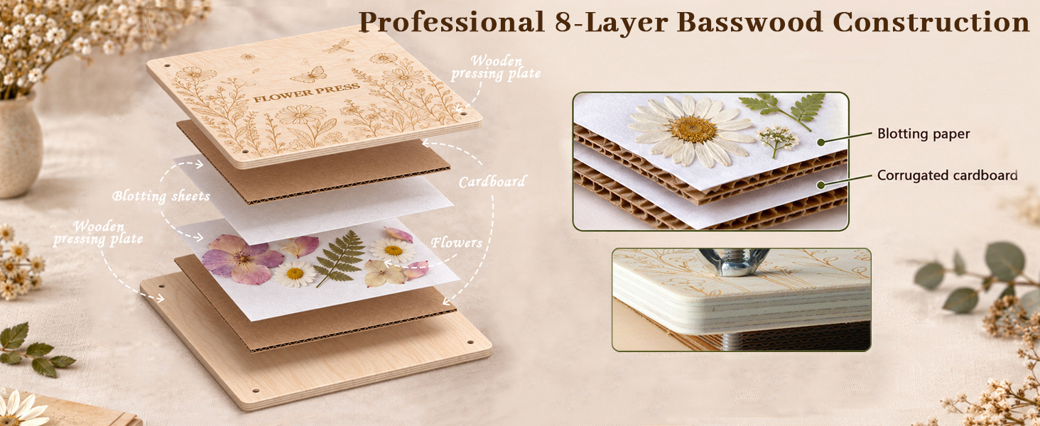flower press flower press kit craft kits for adults pressed flowers flower pressing kit