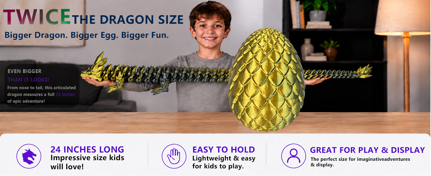3D Printed Dragon、Giant Dragon Egg