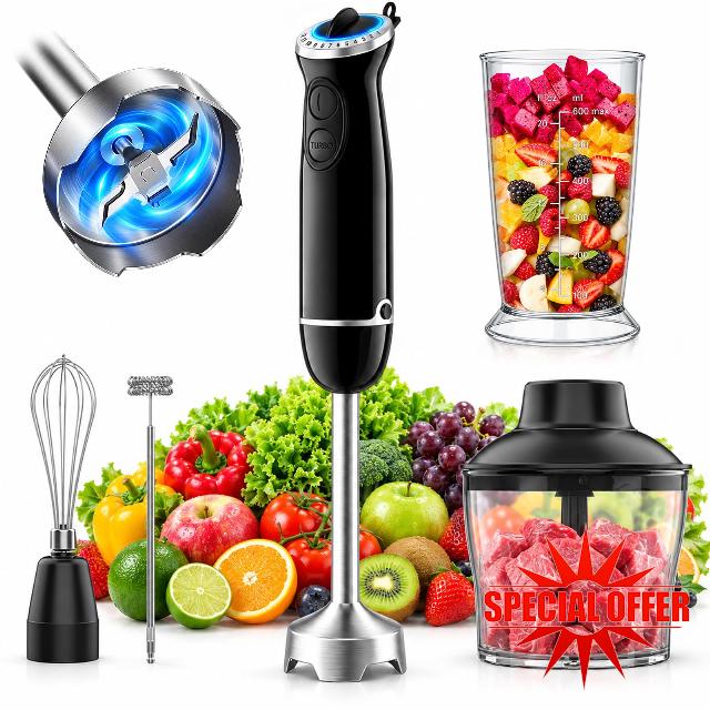 5-in-1 Immersion Blender Handheld 1000W