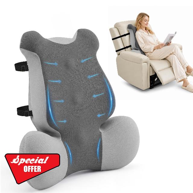 Memory Foam Lumbar Support Pillow for Recliner