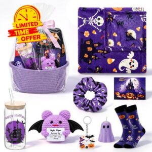 FillTouch Boo Basket Stuffers Gift for Women with Blanket Halloween