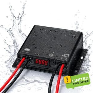 Waterproof IP67 Solar Boost-Buck MPPT Solar Charge Controller Solar Panel for 12V/24V36V/48V Lead-Acid