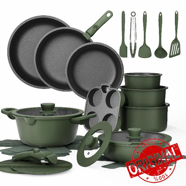 28Pcs Pots and Pans Set Non Stick