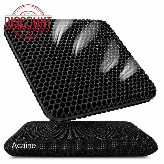 Extra Thick Large Pure Gel Seat Cushion for Long Sitting