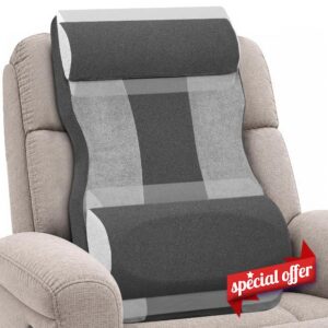 Recliner Lumbar Support Pillow Adjustable Head Lumbar Support Pillow                                                          3-Piece Back Support Pillow for Recliners