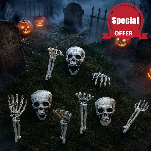 3 Pack Halloween Decor Outdoor Skeleton Stakes for Yard