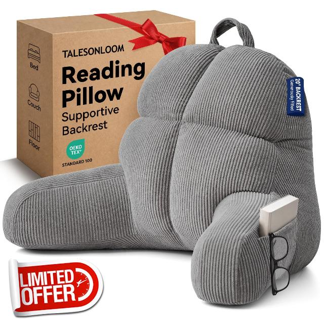 Reading Pillow for Bed with Arms