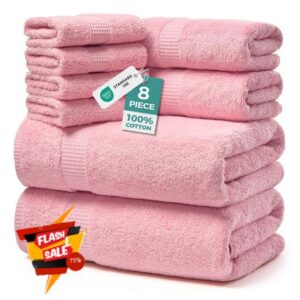 ecolook Premium Bath Towel Set of 8 Pieces