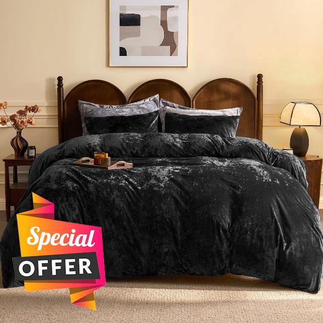 BEDELITE Velvet Duvet Cover Queen Size