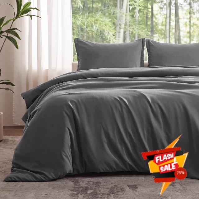 Amazon Basics Bamboo Viscose Blend Duvet Cover Set