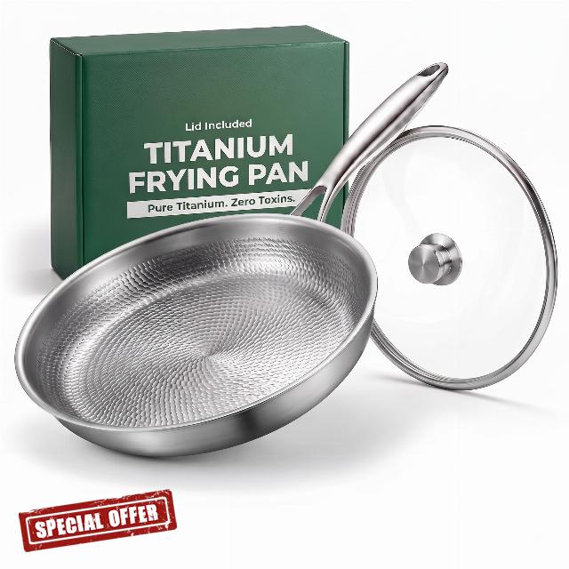 Titanium Frying Pan with Lid