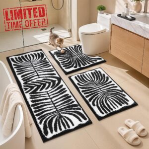 Findosom Bathroom Rugs Sets 3 Piece